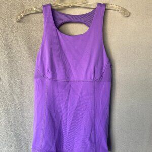 Lululemon Purple Racerback Tank Top with Built-In Bra | Power Y Style | Size 6